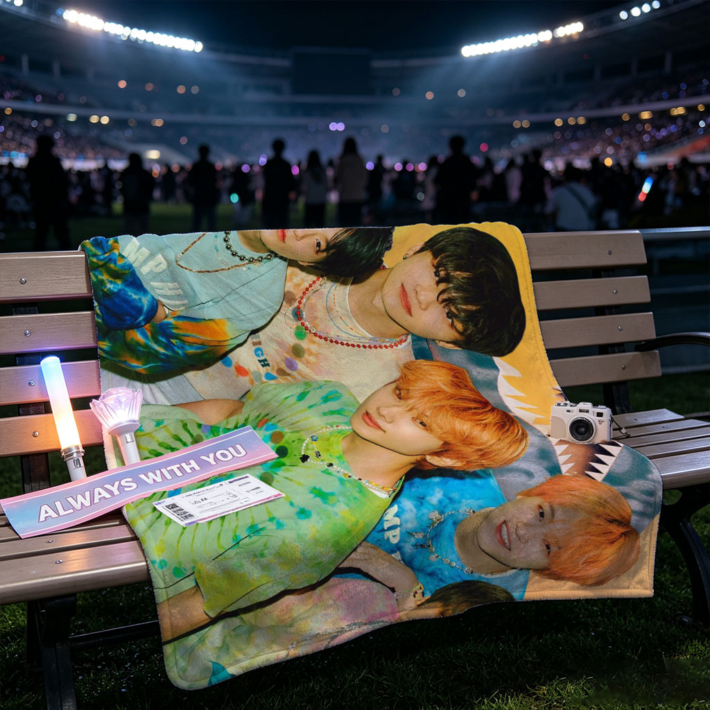NCT Dream Summer Vibes Colorful Tie-Dye Fashion Group Portrait - Blankets