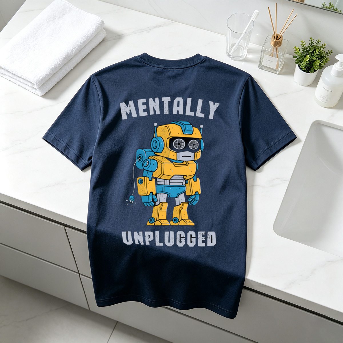 Mentally Unplugged Robot Design - Tee