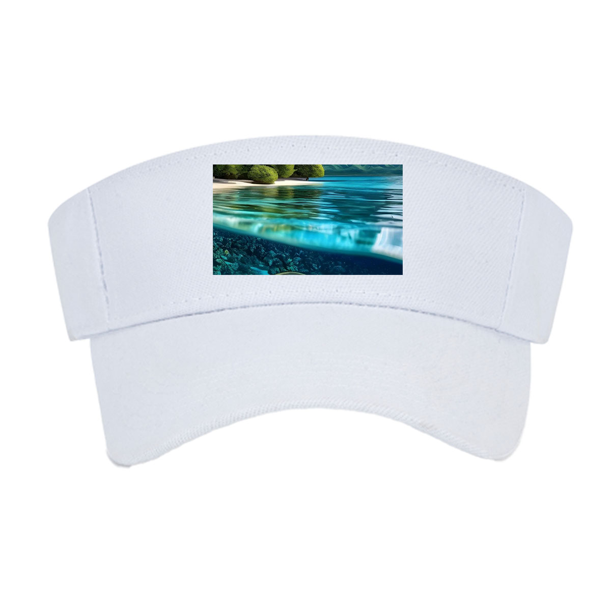 Tropical Paradise with Clear Waters and Coral Reef -  Visor cap