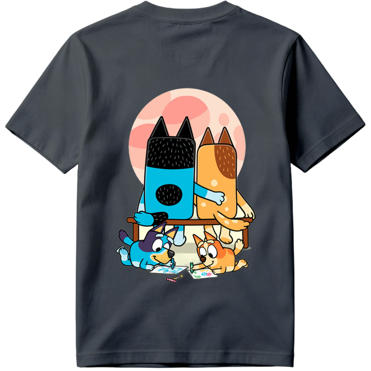 Bluey and Bingo Drawing with - Tee