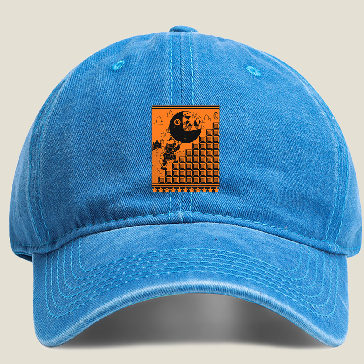 Mario vs. Koopa Troopa - Washed Denim - Baseball Cap