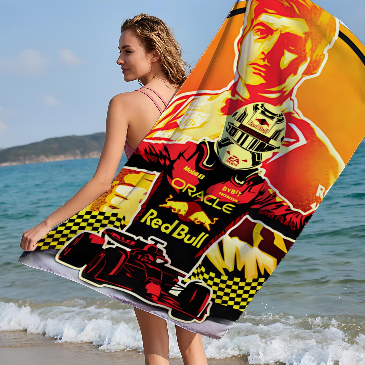 Max Verstappen Red Bull Racing Formula 1 Champion - Beach towels
