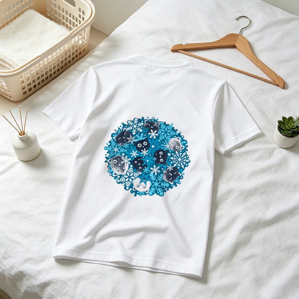 Pusheen Snowflake Pattern - Tee