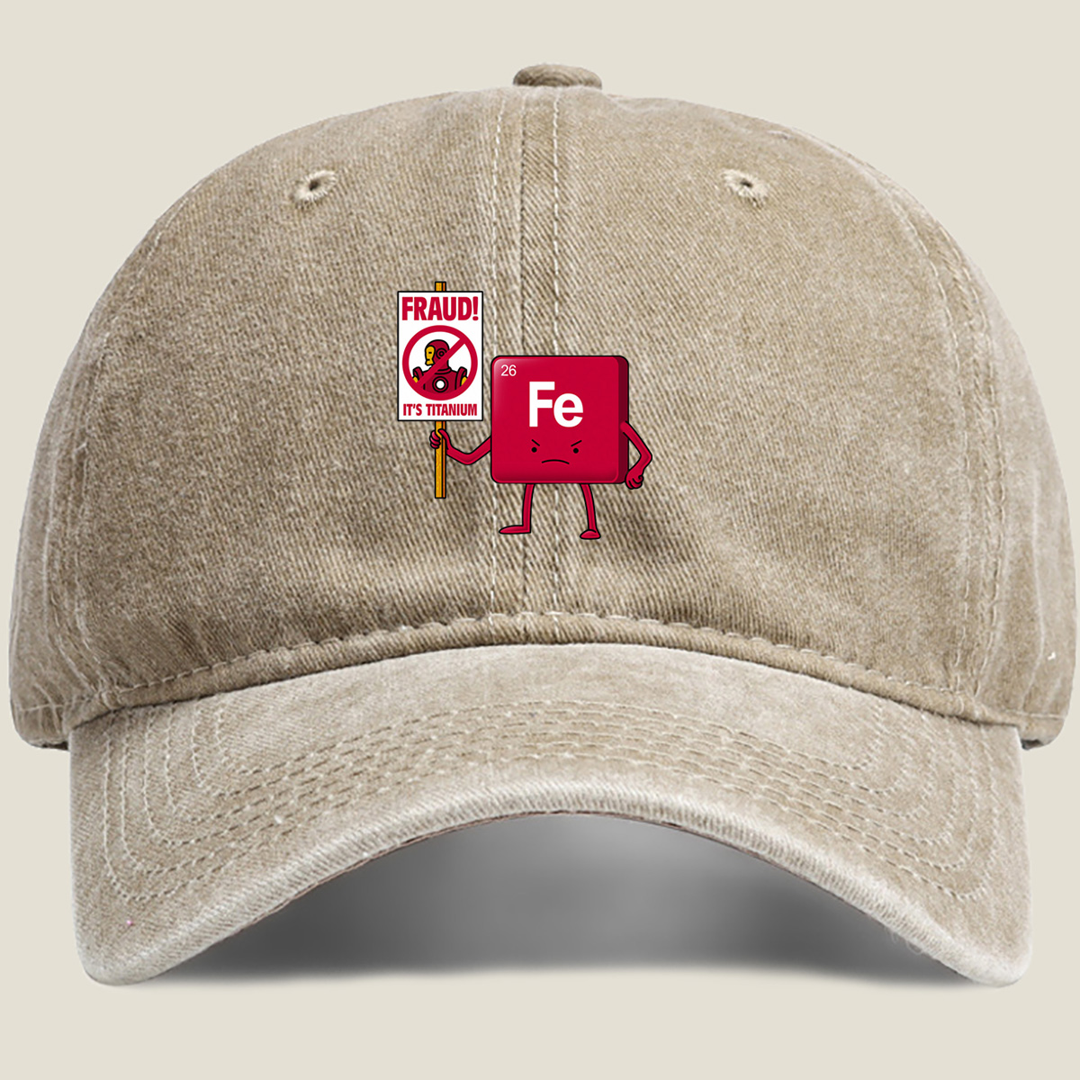 Iron Fe vs. Titanium Fraud - Washed Denim - Baseball Cap