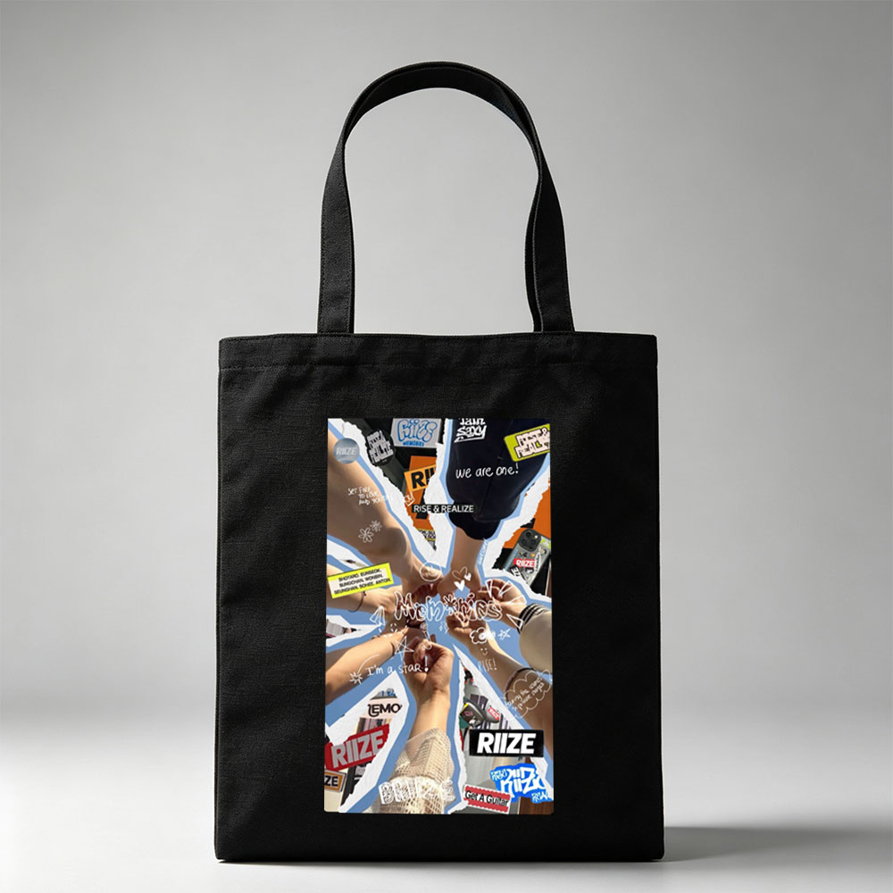 RIIZE Members Unite in a Vibrant Collage of Hands and Fans, Celebrating Unity and Memories - Canvas tote bags
