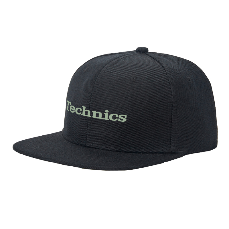Flat Brim Baseball Cap Technics Logo Print Streetwear Underground Skate Style Basketball Court Urban Skate Park Fit for Skaters Rappers Streetwear Enthusiasts