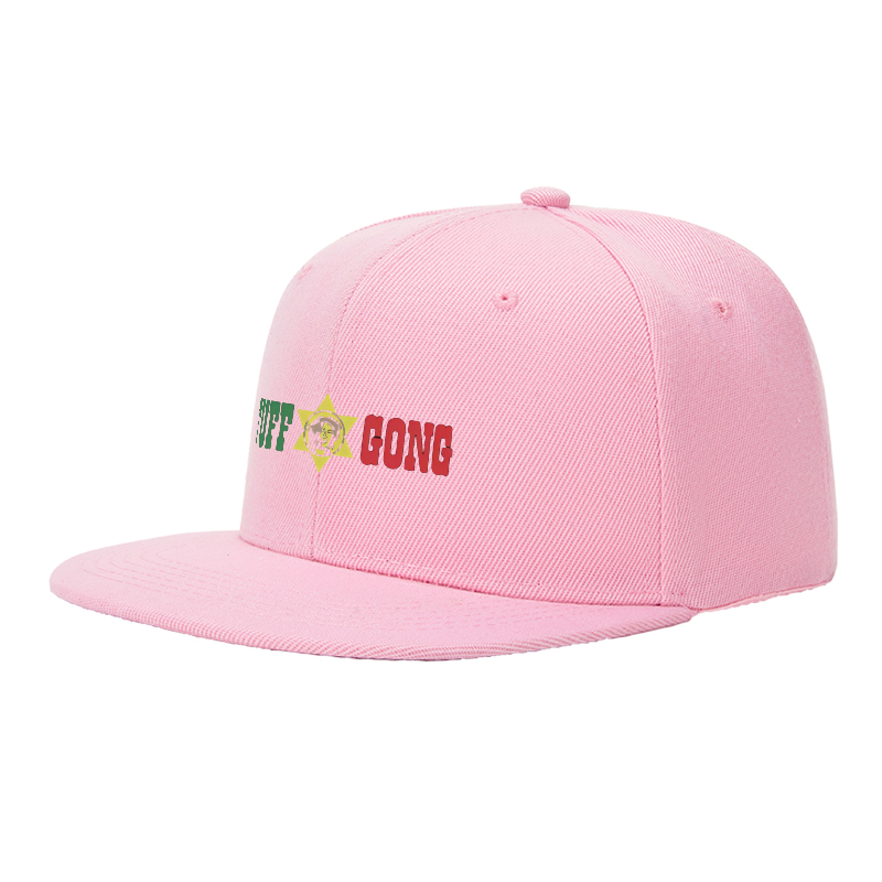 Flat Brim Baseball Cap TUFF GONG Star Logo Print Streetwear Underground Skate Style for Basketball Court Skate Park Hip Hop Artists and Urban Explorers