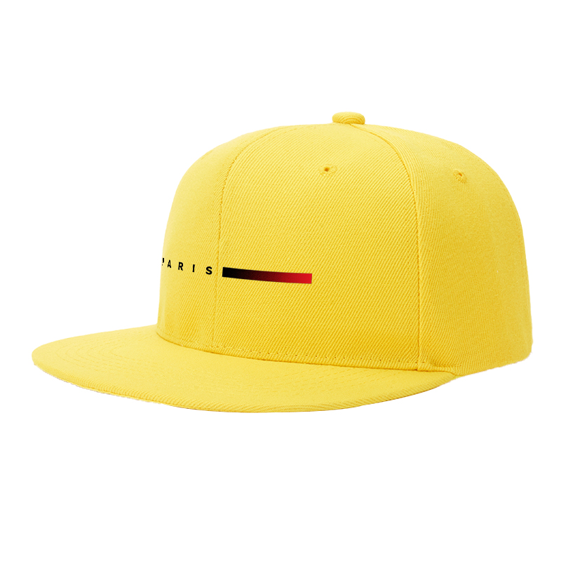 Flat Brim Baseball Cap Paris Minimalist Red Gradient Logo Streetwear Underground Skate Style for Urban Basketball Courts Skate Parks and City Streets Designed for Skaters Rappers and Streetwear Enthusiasts