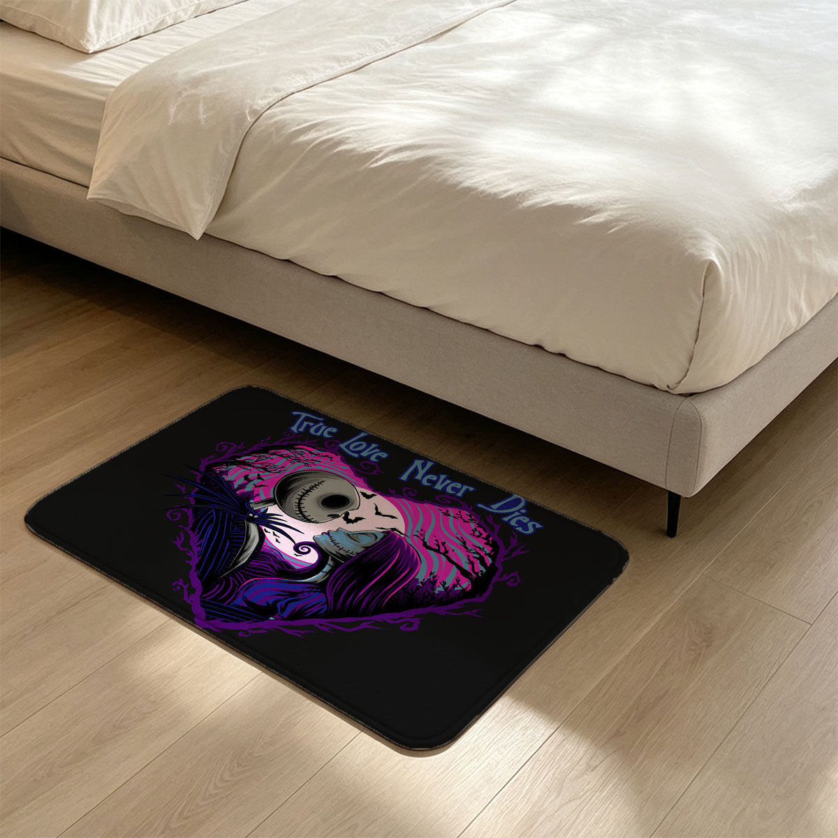Jack Skellington and Sally: True Love Never Dies - Flannel floor mat