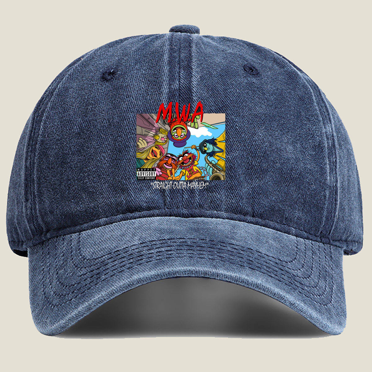 Muppets: M.W.A - Straight Outta Mayhem - Washed Denim - Baseball Cap