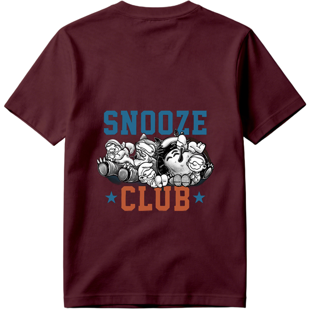 Snooze Club: Mickey, Minnie, Donald, Goofy, and Pluto Sleeping Together - Tee