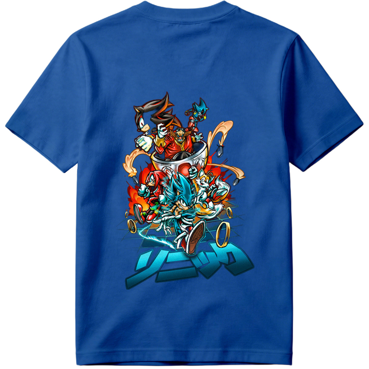 Sonic the Hedgehog: Sonic, Shadow, Knuckles, Tails, and Silver in Action - Tee