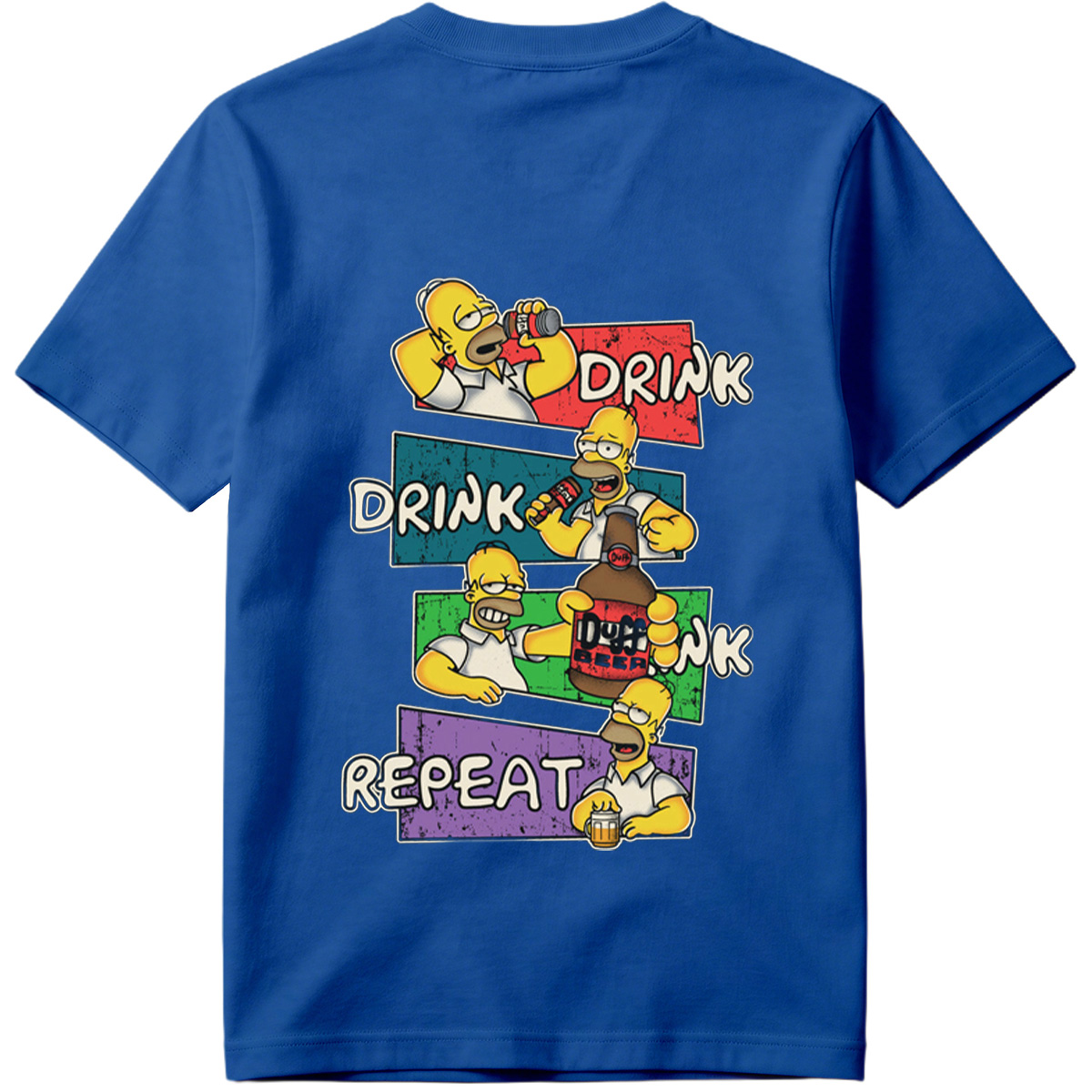 The Simpsons Homer Drink Duff Beer Repeat - Tee