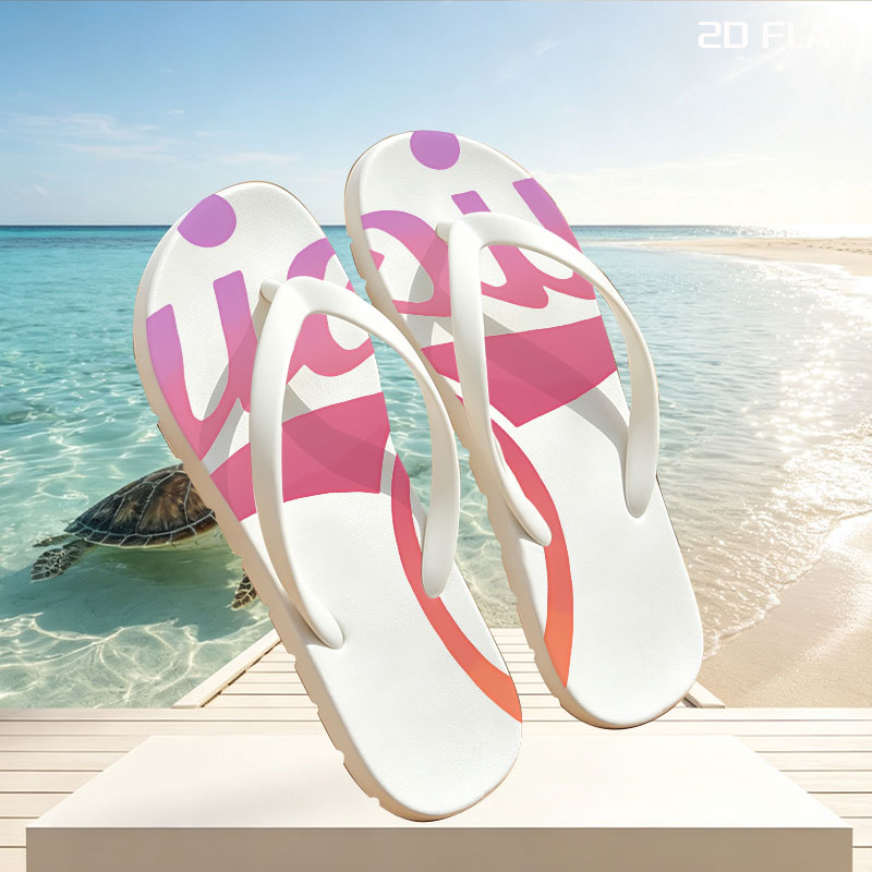 Juicy Couture Logo with Gradient Pink and Orange Design -  flip-flops