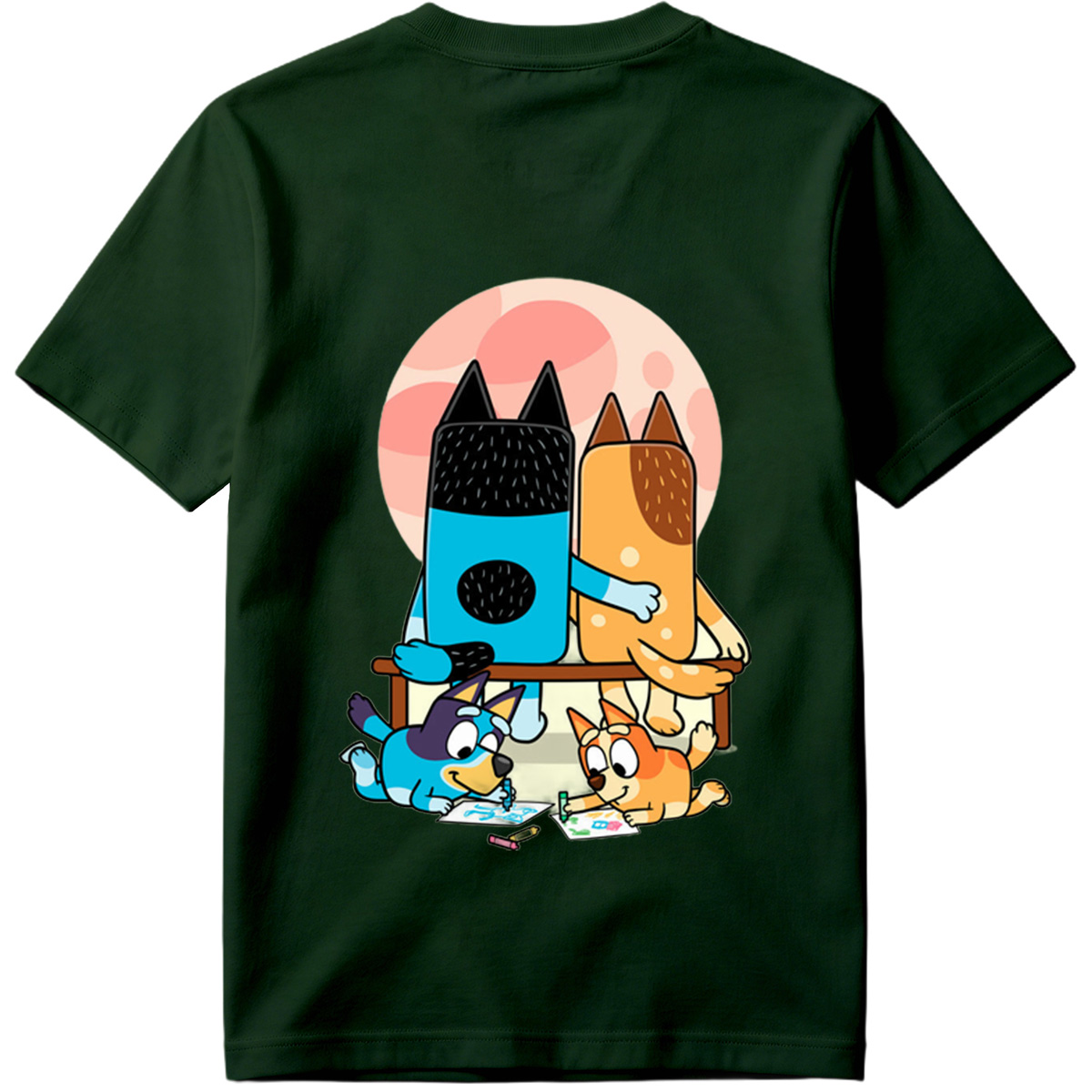 Bluey and Bingo Drawing with - Tee