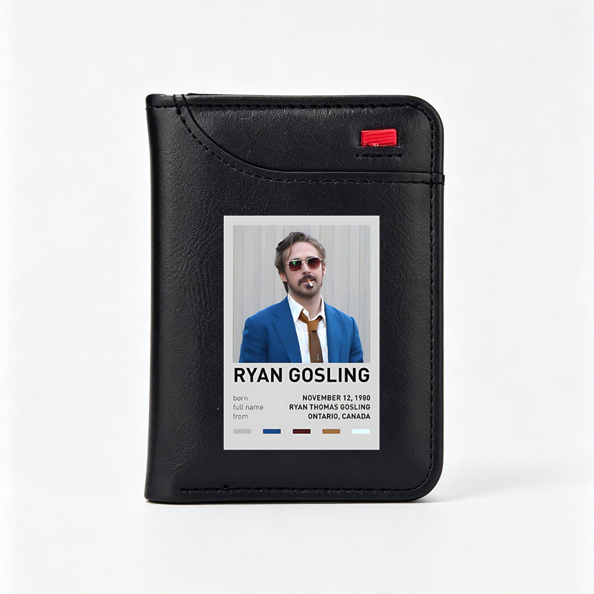 Ryan Gosling: Born November 12, 1980, Ryan Thomas Gosling from Ontario, Canada - Vertical Style Wallet