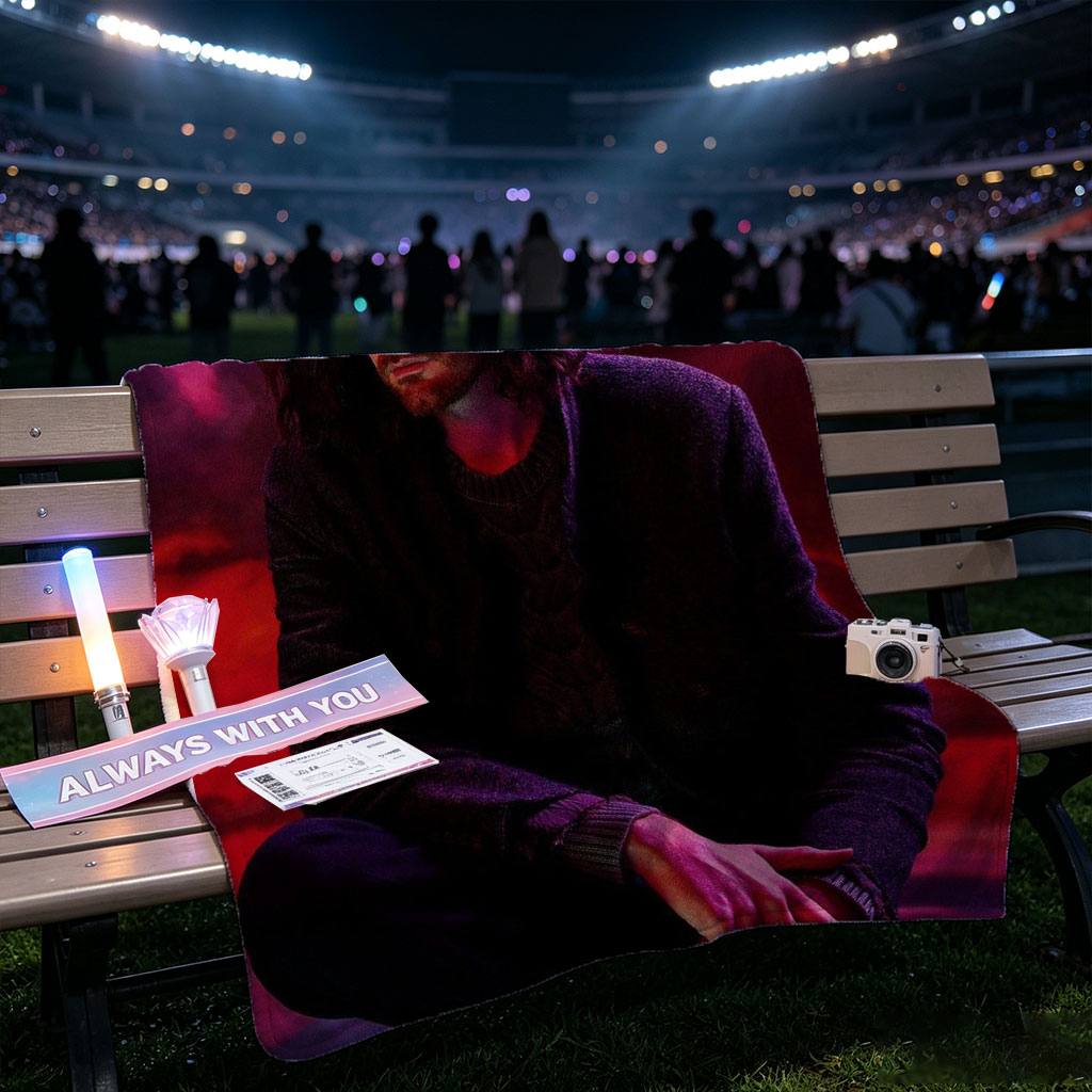 Hozier Sitting in a Dramatic Purple and Red Sky Scene - Blankets