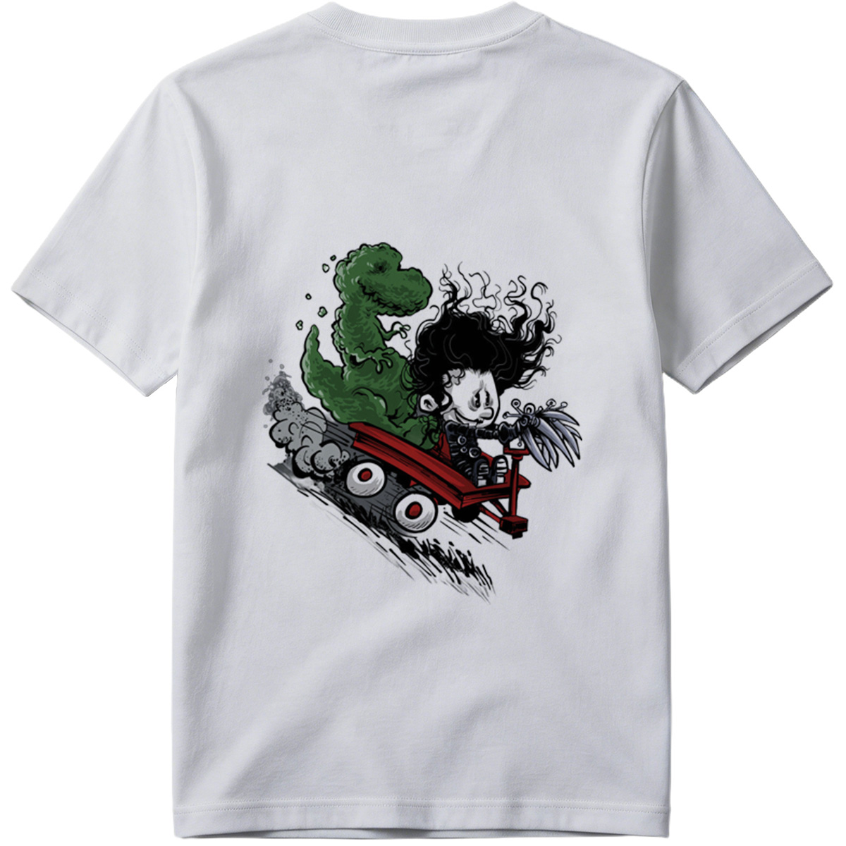Coraline and the Green Monster in a Red Cart - Tee