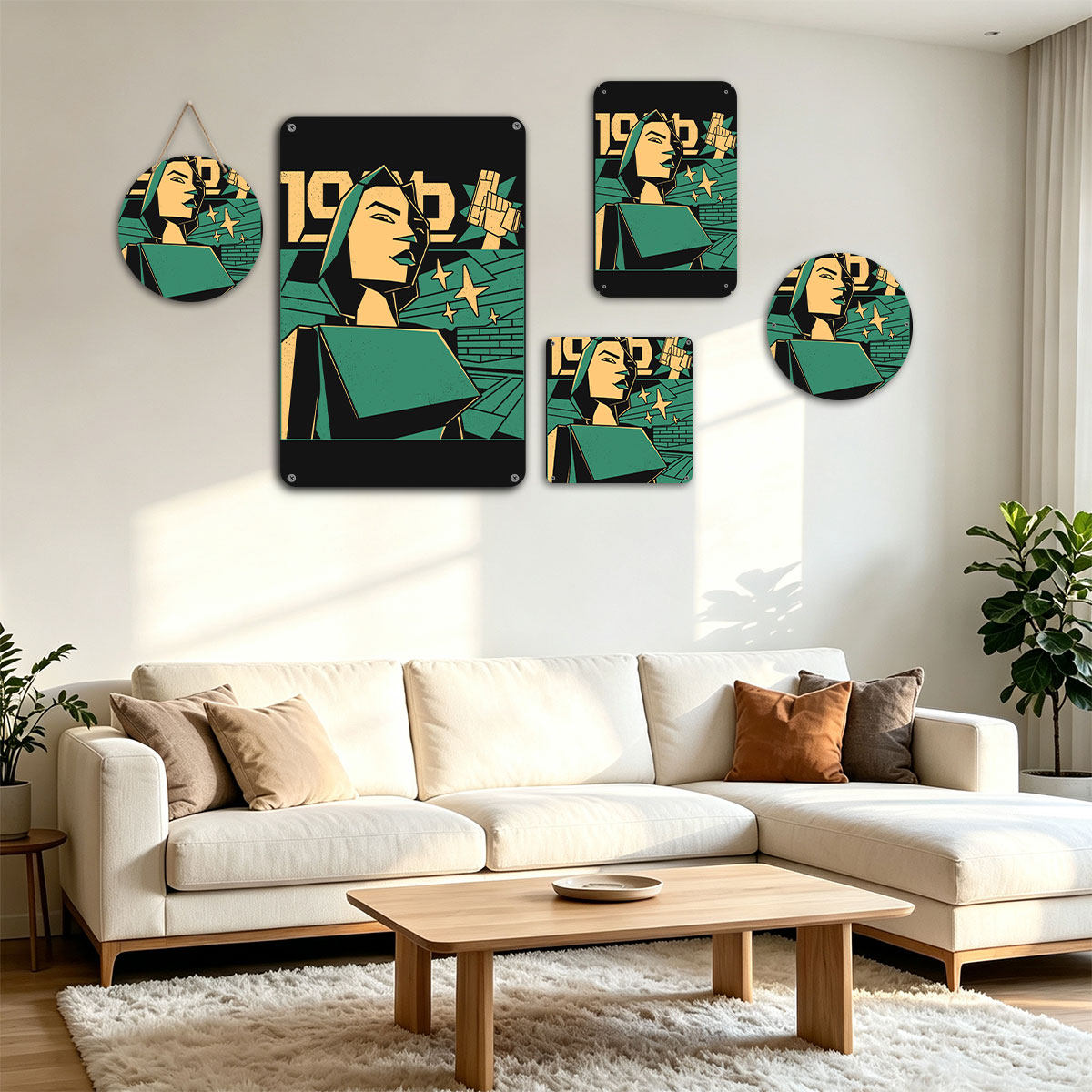 1984: A Woman's Defiance in a Dystopian World - painting