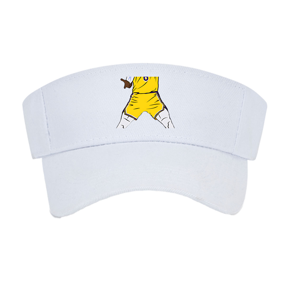 LeBron James in Lakers Jersey Dabbing with Snowflakes -  Visor cap