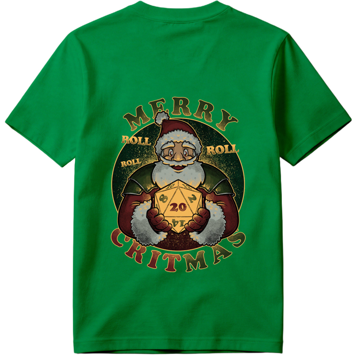 Merry Rollmas: Santa with D20 - Tee