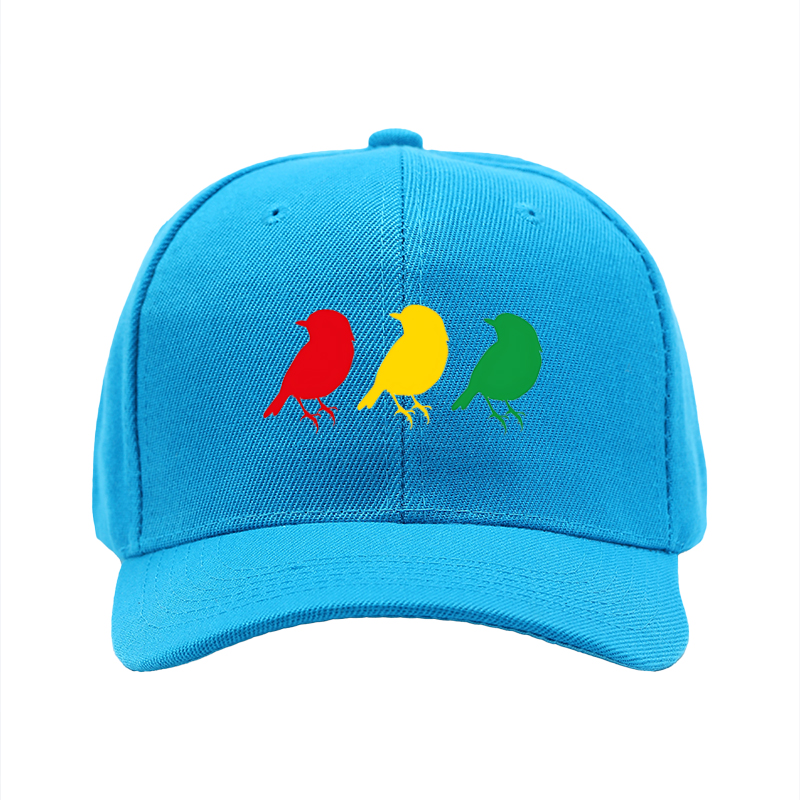 1pc New Baseball Cap with Colorful Birds Print and Text Design Unisex Adjustable Hat for Outdoor Activities and Casual Wear Suitable for Adults and Teens