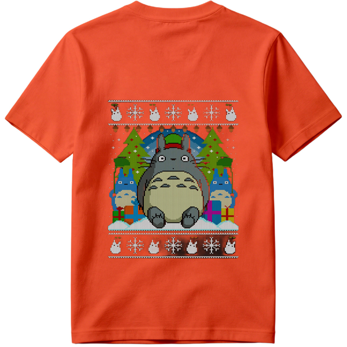 Totoro Christmas Sweater Design - Tee