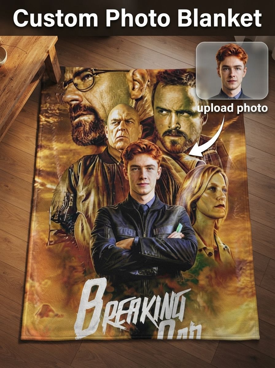Personalized Custom Face Photo Flannel Throw Blanket Ultra Soft Anti-Pilling Warm Fleece Movie Collage Cover Ideal