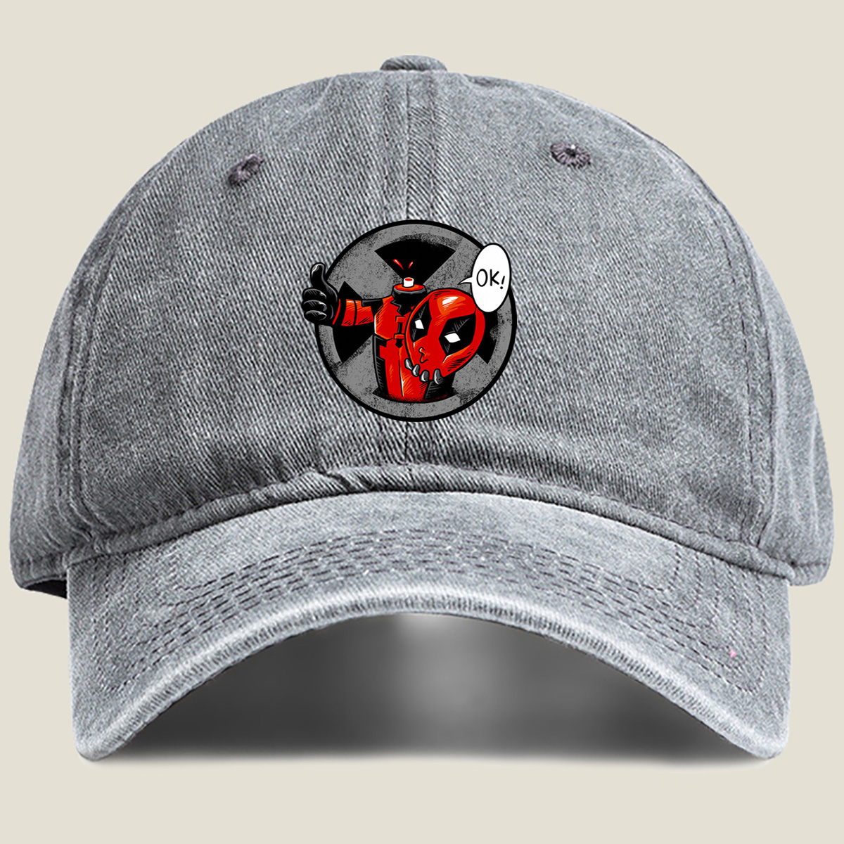 Deadpool OK! - Washed Denim - Baseball Cap