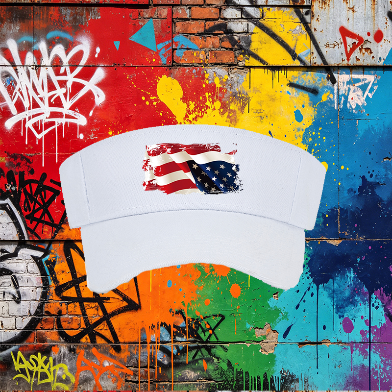 Unisex Classic Mesh Cap with USA Flag Print - Lightweight Breathable Sun Hat for Outdoor Activities, Ideal for Adults Seeking Patriotic Style and Comfort During Beach, Camping, or Travel Adventures