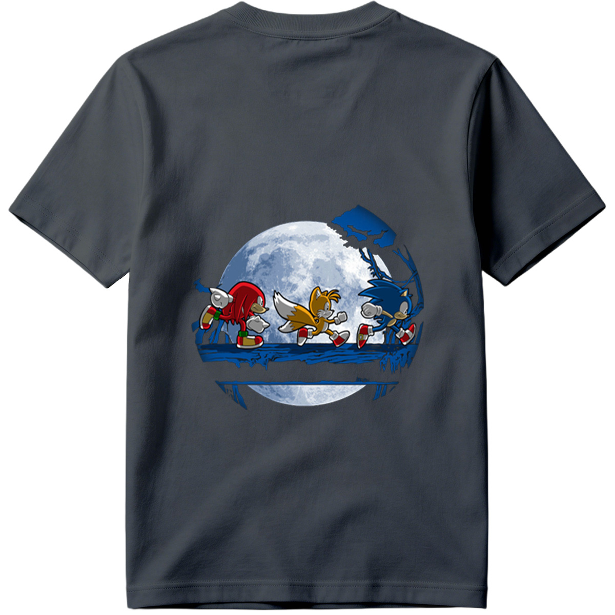 Sonic, Tails, and Knuckles Running Under the Moon - Tee
