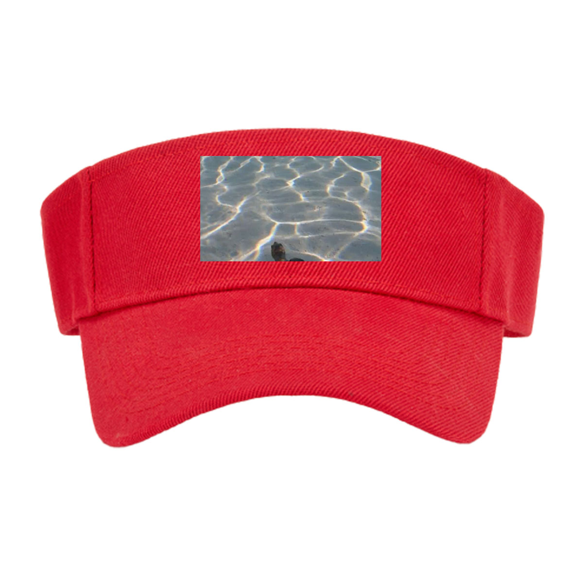 Sea turtle swimming over sandy ocean floor with sunlit ripples -  Visor cap