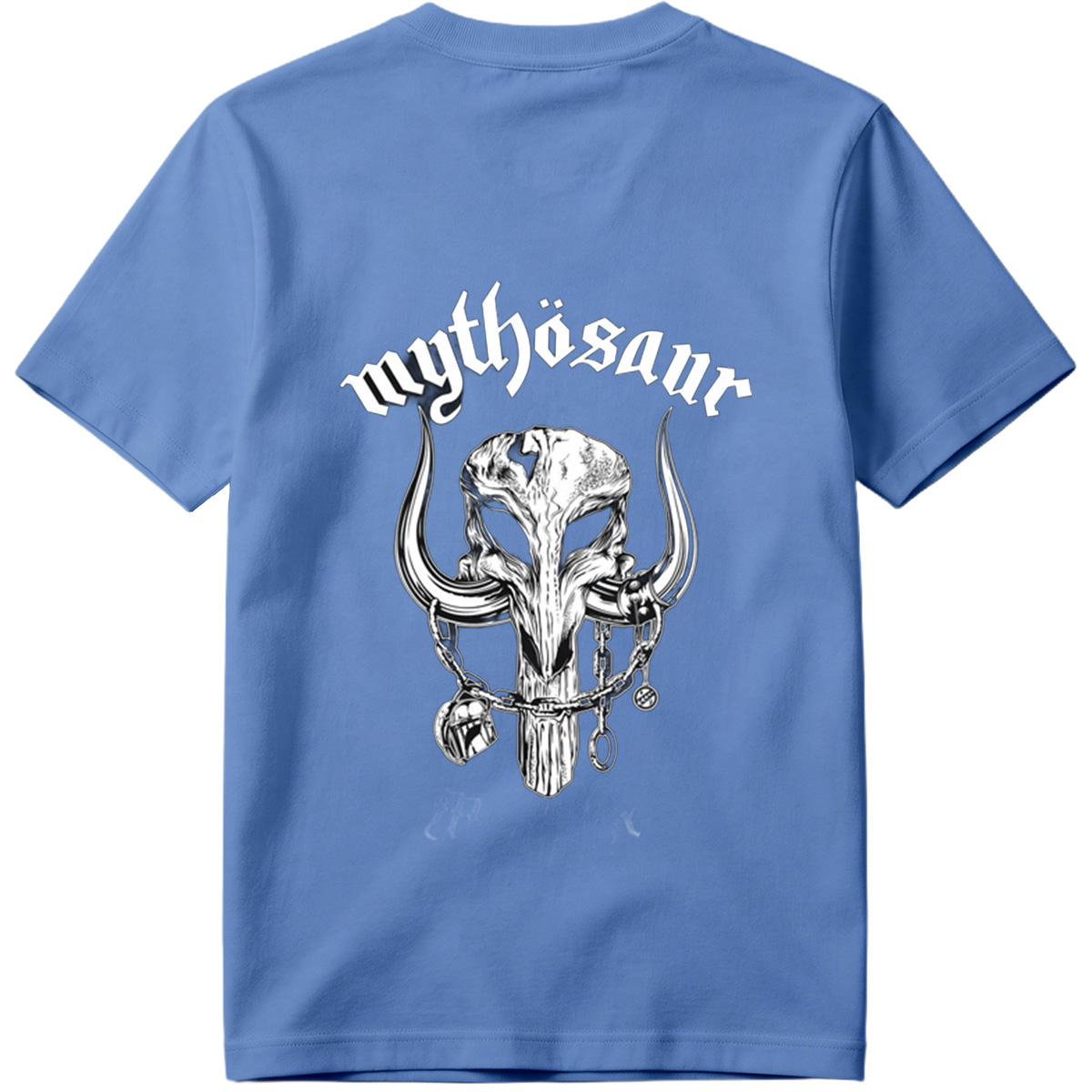 Mythosaur Skull with Chains and Helmets - Tee