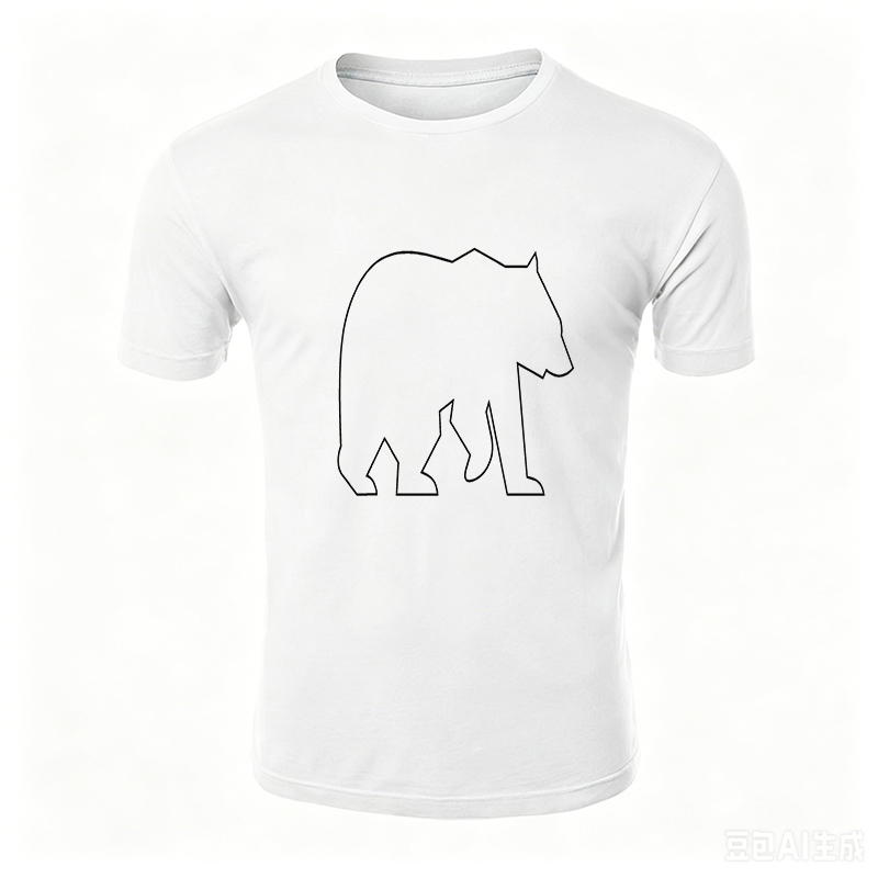 Unisex Classic T-Shirt with Bear Outline Graphic Design | Casual Everyday Wear for Nature Lovers and Outdoor Enthusiasts