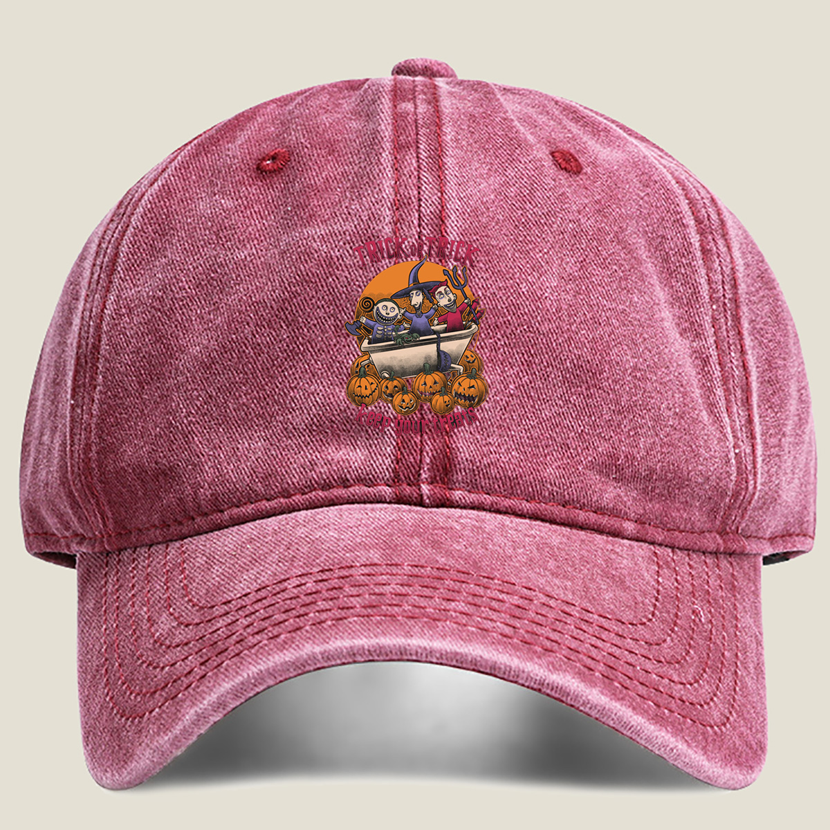 Trick or Trick: Keep Your Treats - Washed Denim - Baseball Cap