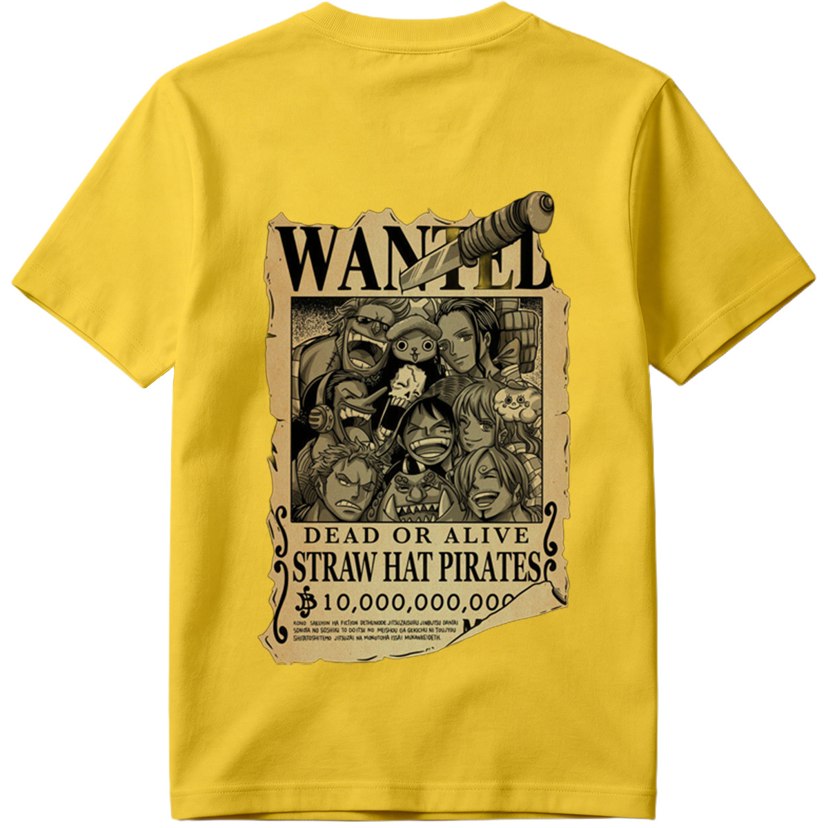 One Piece Straw Hat Pirates Wanted Poster - Tee