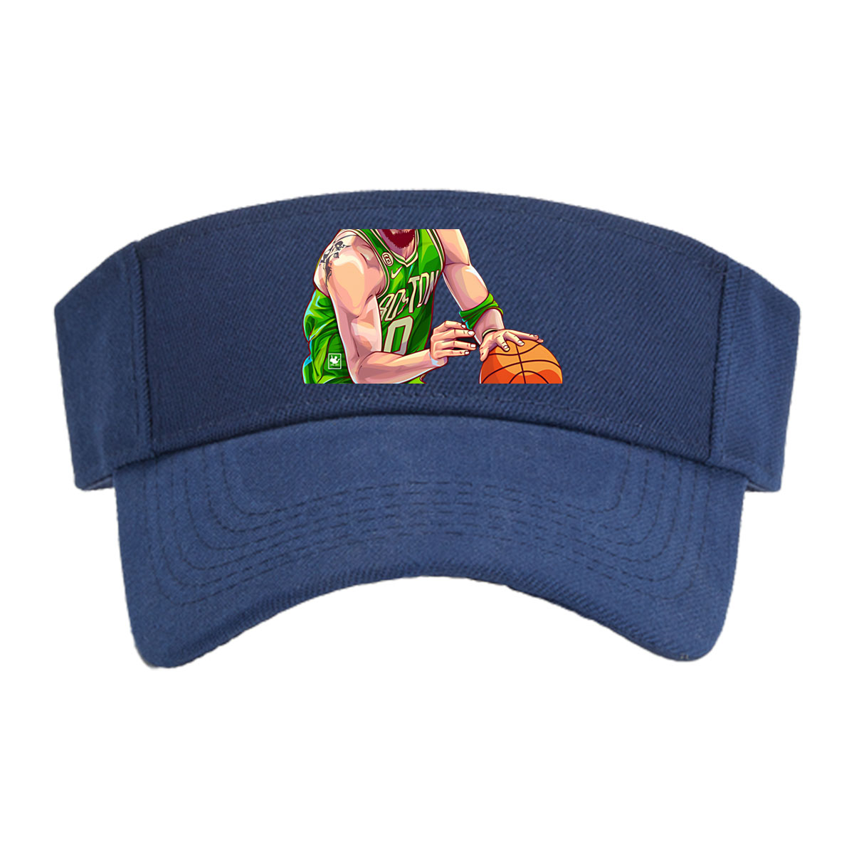 Jayson Tatum in Celtics Jersey Dribbling Basketball -  Visor cap