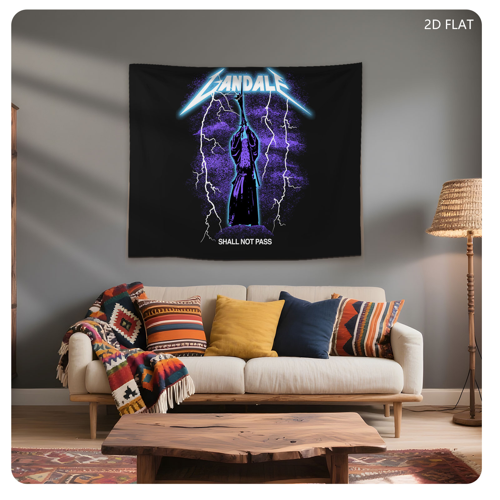 Gandalf Shall Not Pass Metallica Style Poster - Tapestry