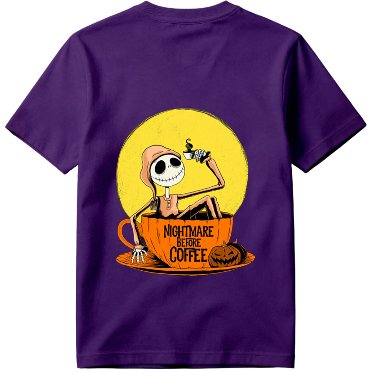 Jack Skellington in Coffee Cup - Nightmare Before Coffee - Tee
