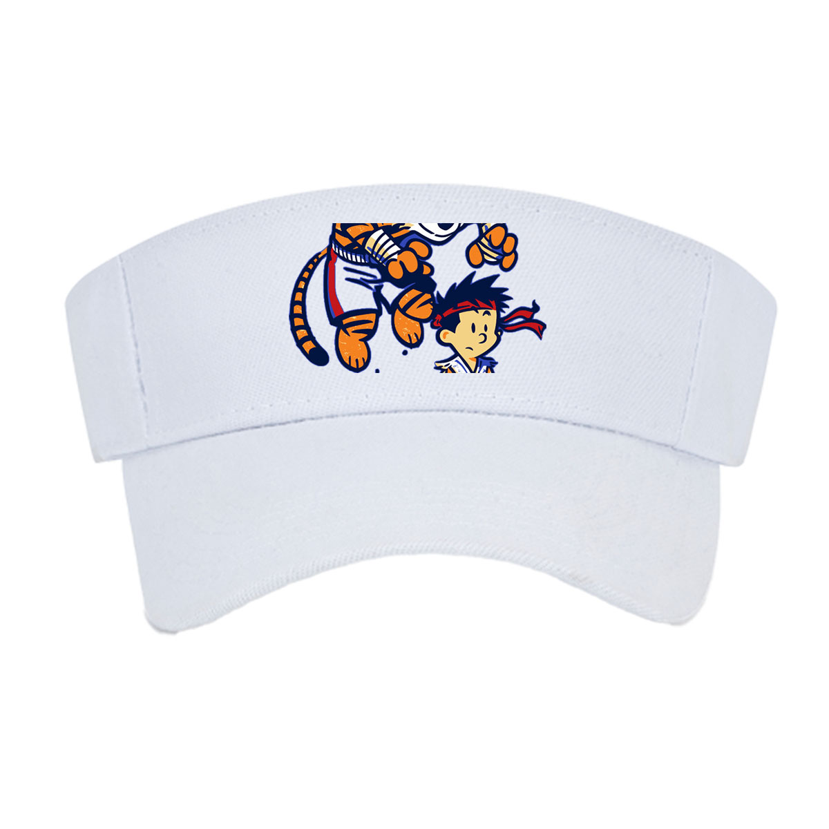 Tiger and Martial Artist Boy in Action Pose -  Visor cap