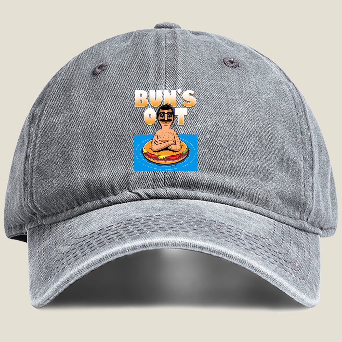 Bun's Out - Washed Denim - Baseball Cap