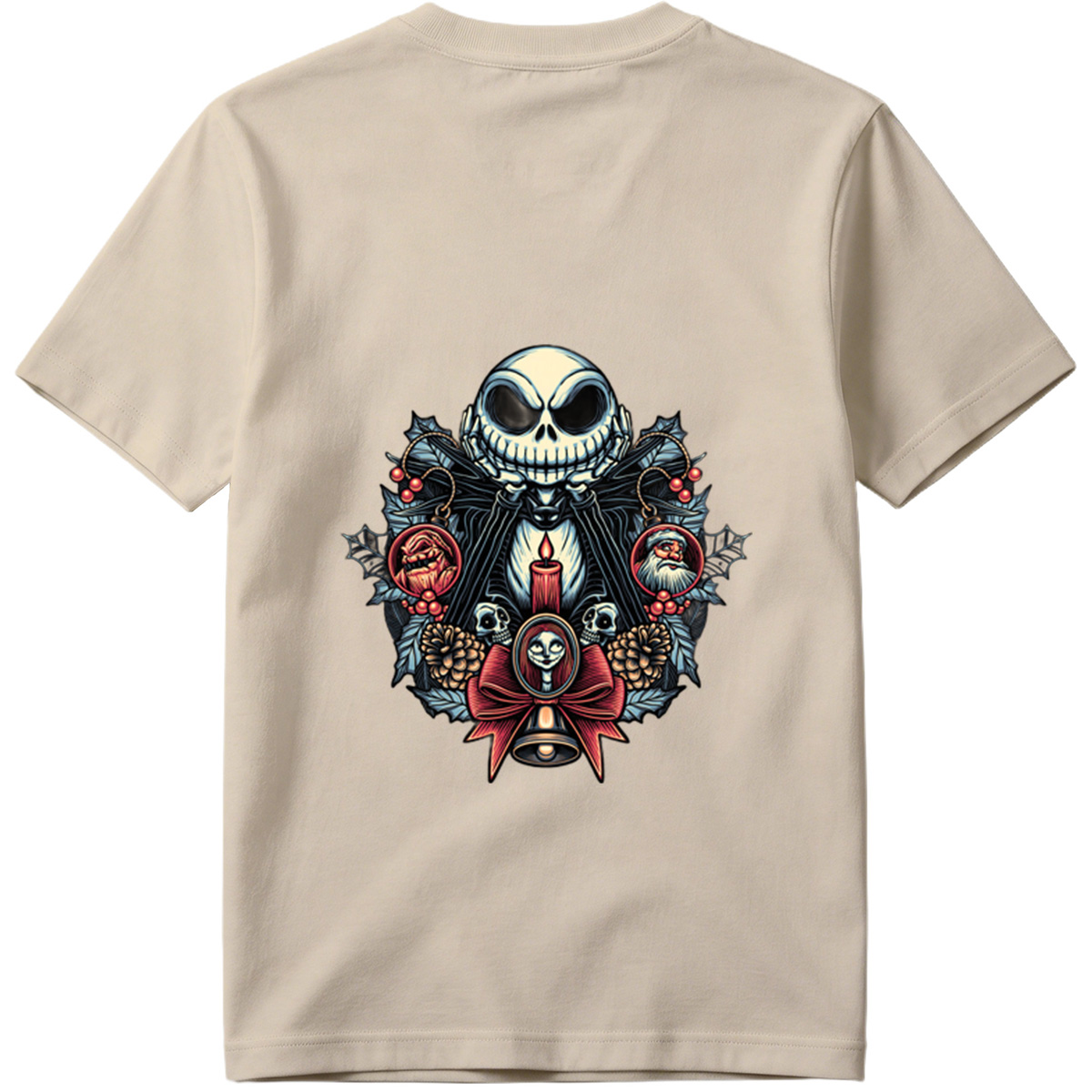 The Nightmare Before Christmas: Jack Skellington, Sally, and Santa Ornaments - Tee
