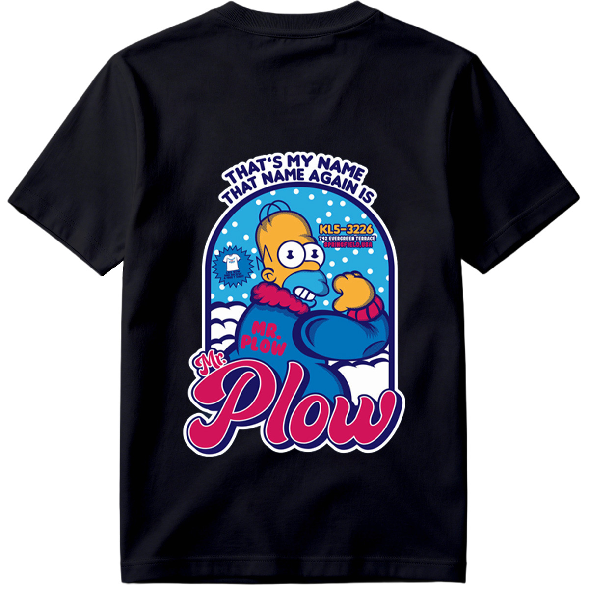 Homer Simpson Mr. Plow Springfield USA - Tee