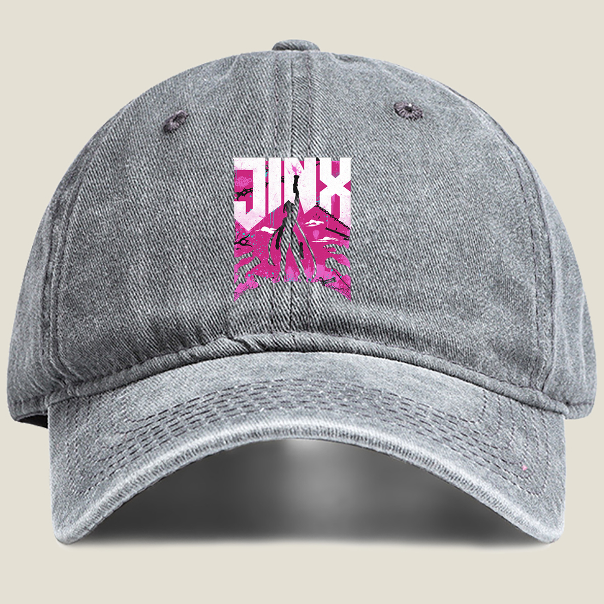 Jinx: The Rebel of Zaun - Washed Denim - Baseball Cap