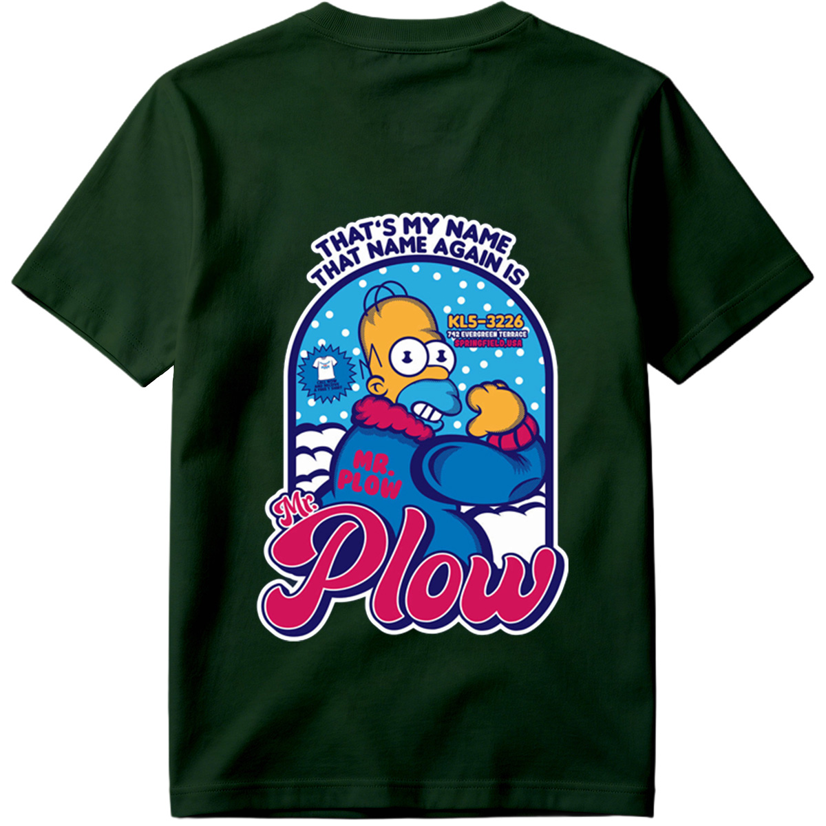 Homer Simpson Mr. Plow Springfield USA - Tee