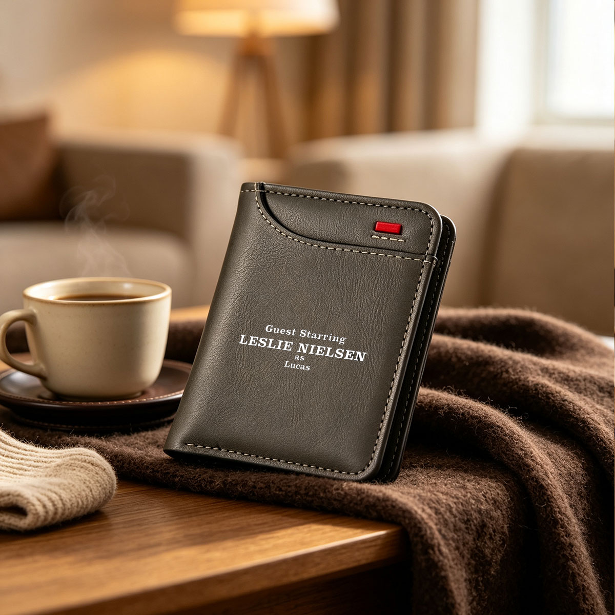 Leslie Nielsen Guest Stars as Lucas - Vertical Style Wallet