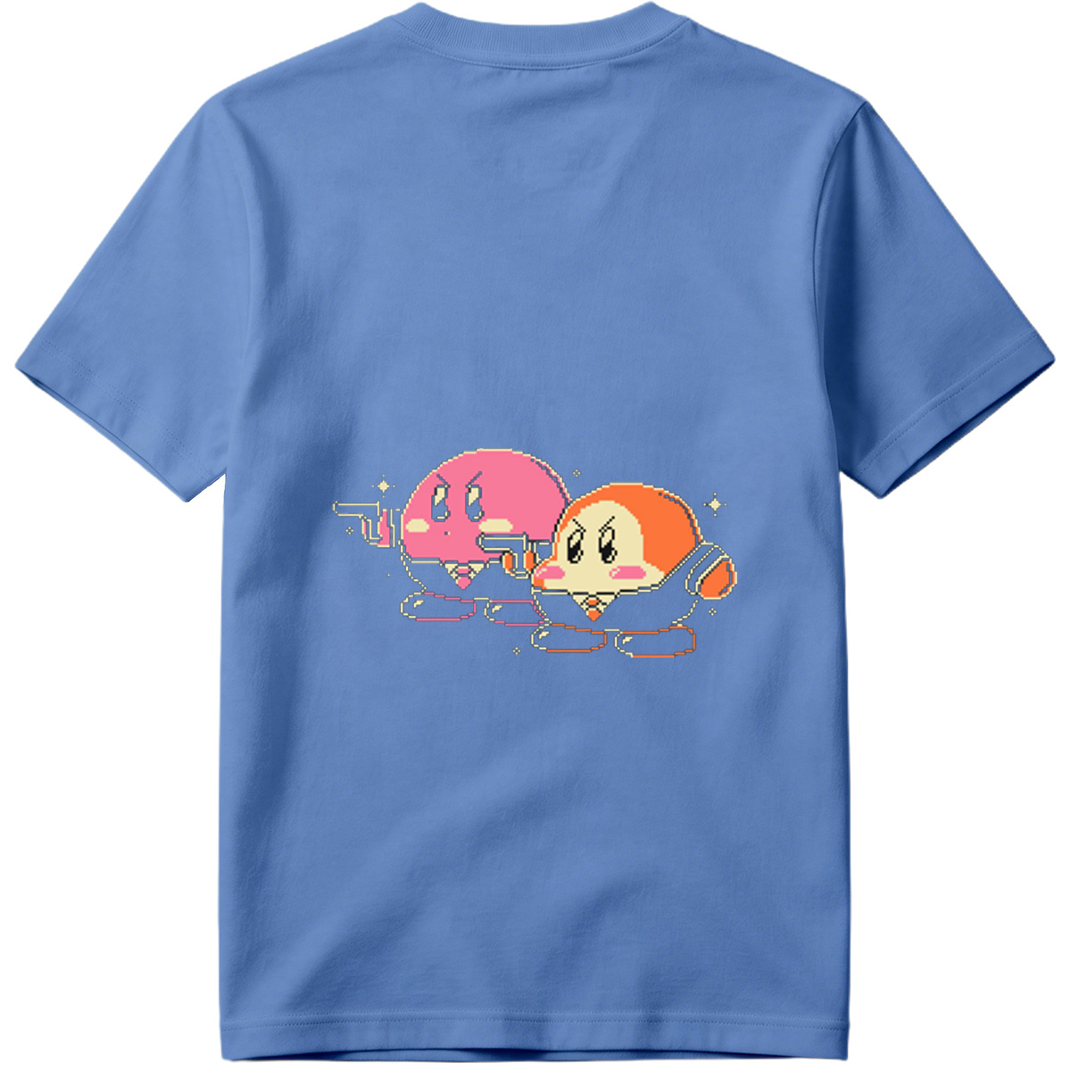 Kirby and Waddle Dee in Pixel Art Style - Tee