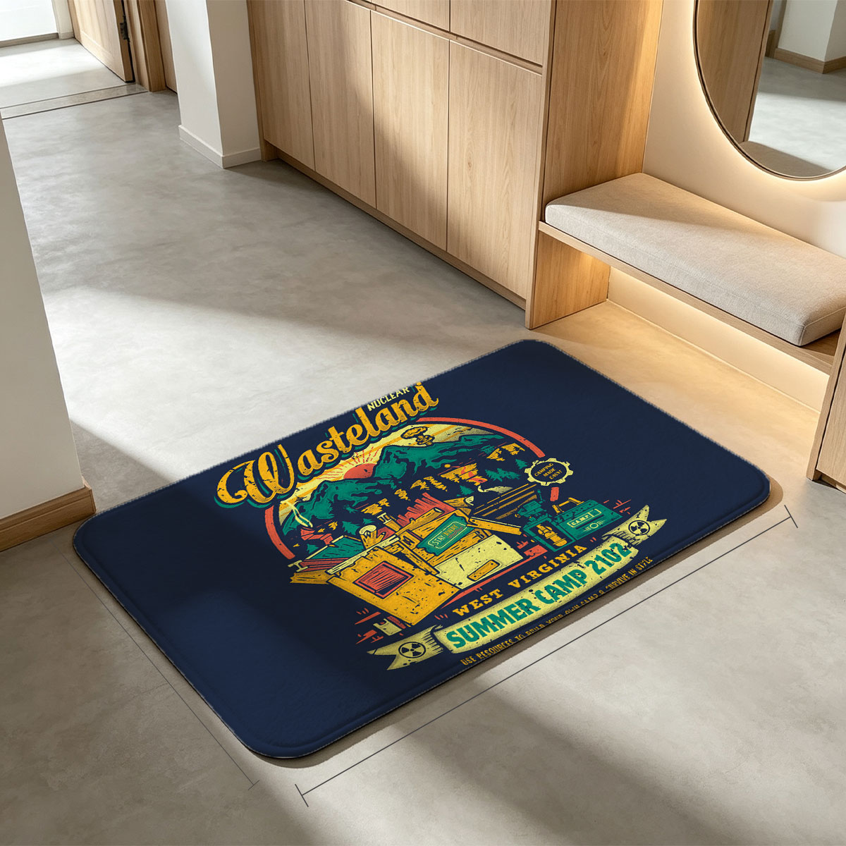 Nuclear Wasteland: West Virginia Summer Camp 2102 – Post-Apocalyptic Camping Adventure - Flannel floor mat