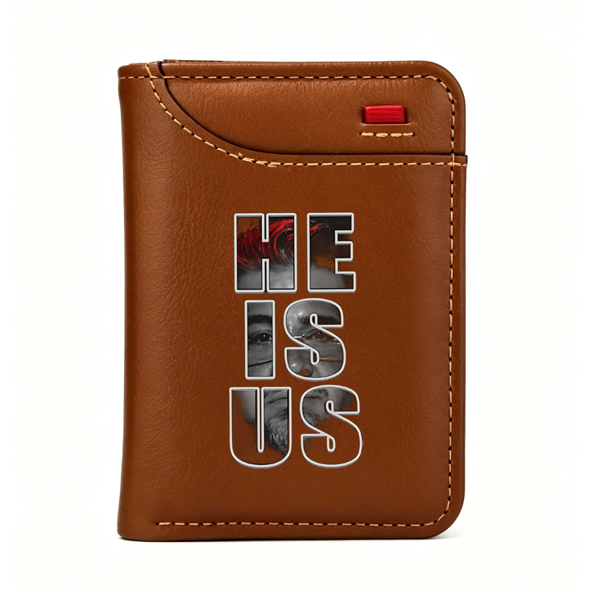 He Is Us: Portrait Typography Art - Vertical Style Wallet