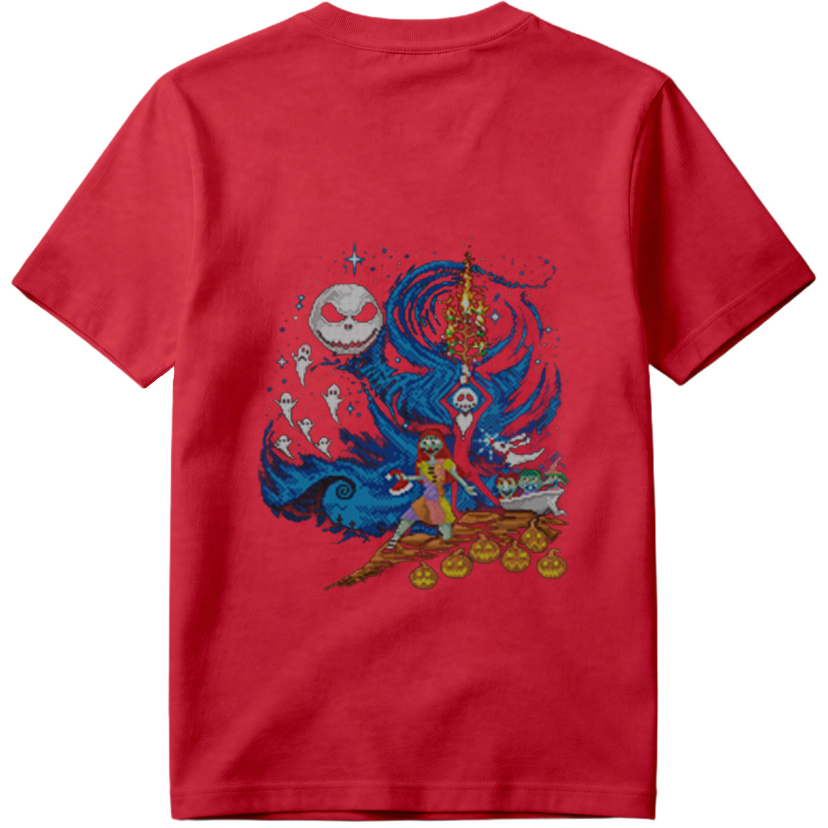 The Nightmare Before Christmas: Jack Skellington and Sally in a Magical Night Scene - Tee